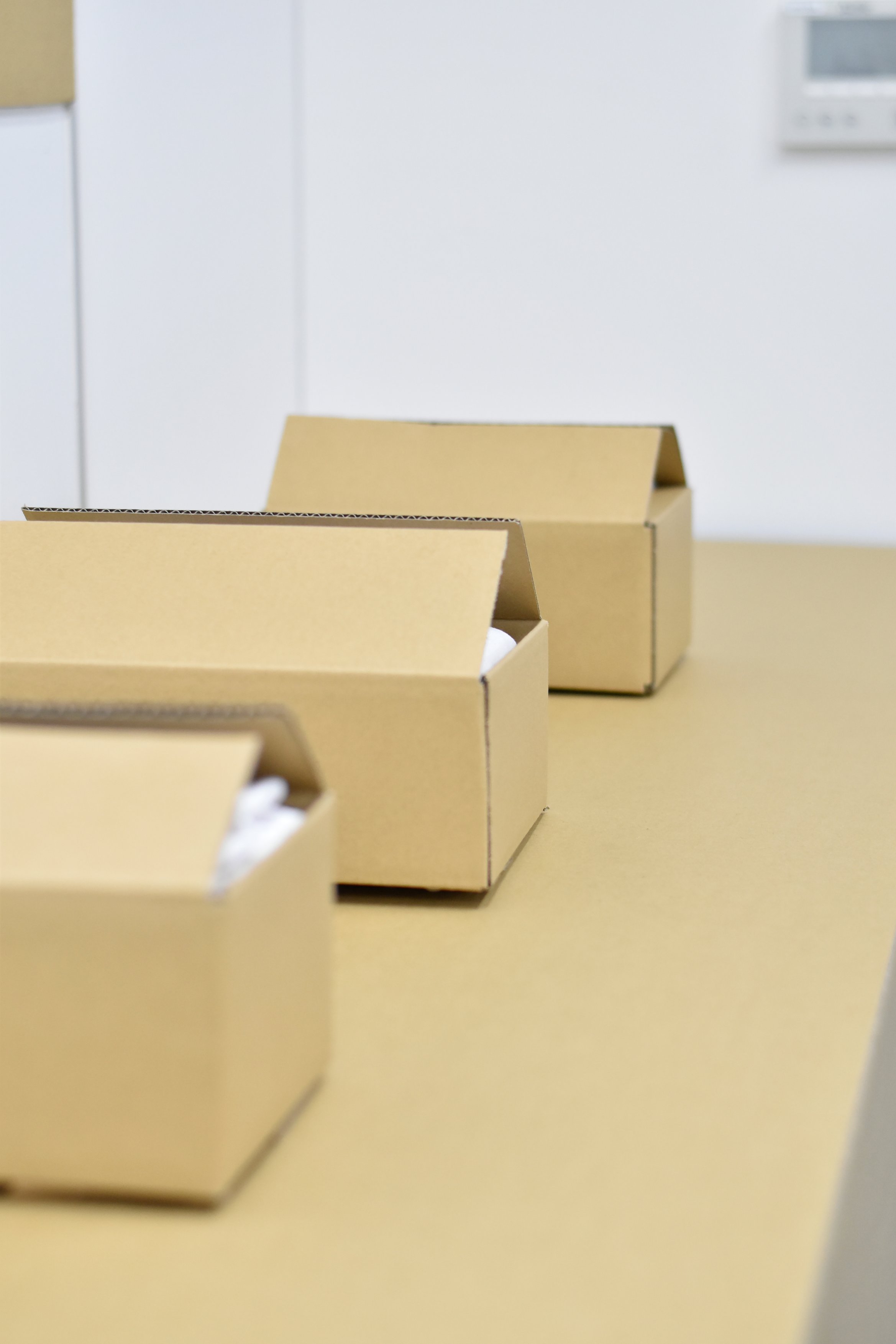 展示風景全体の写真。斜めからの構図。