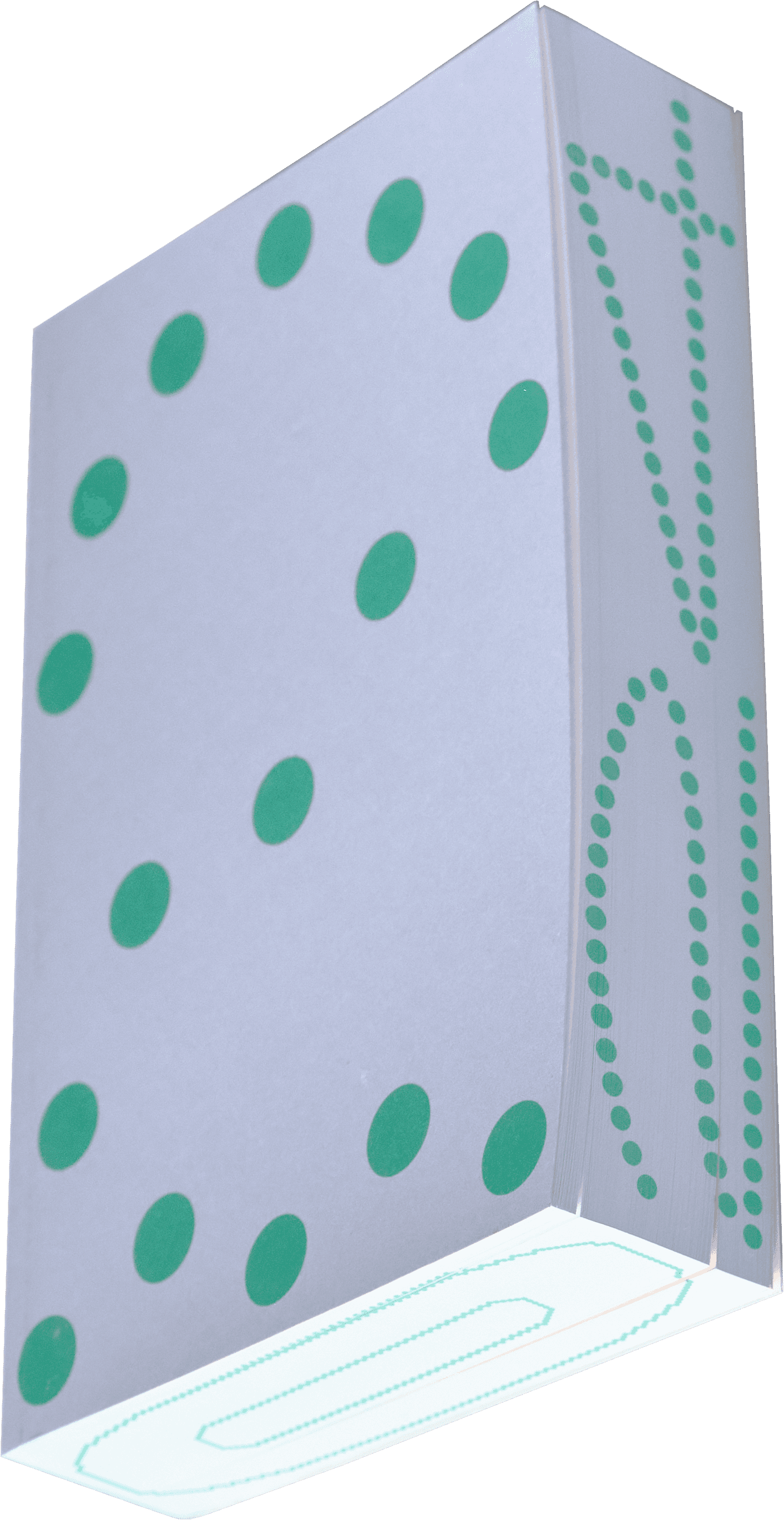 緑ドットと灰色の配色をした図録の切り抜き画像